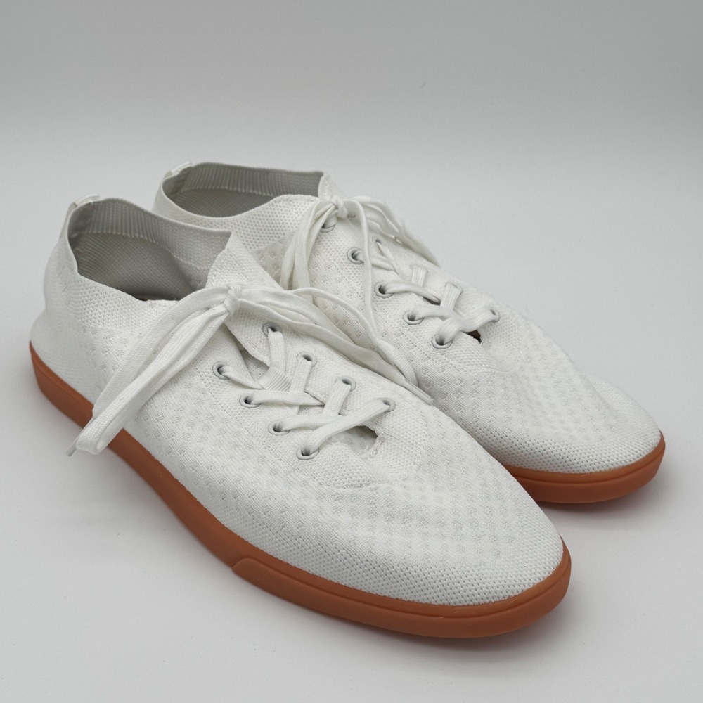 SUAVS The Zilker Sneaker Mens 13 White Gum Sole Knit Lightweight Travel Shoes